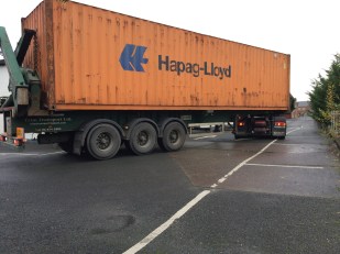 Container arriving to be filled